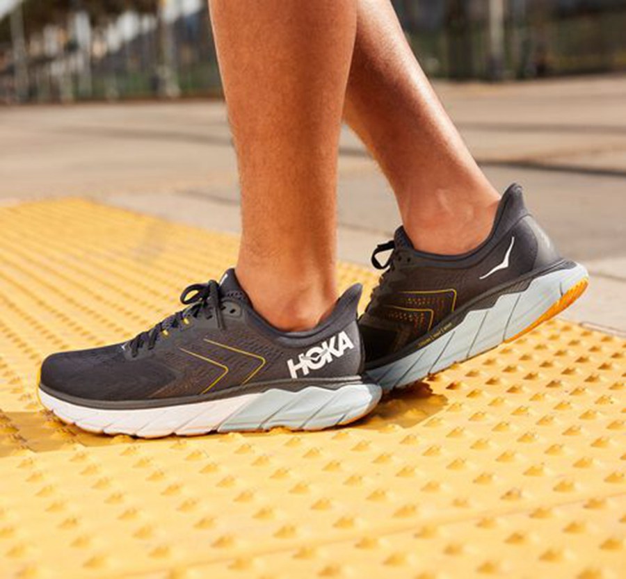 Hoka One One Bezecke Topanky Panske Námornícka Modrá - Arahi 5 - 51840-FWCR